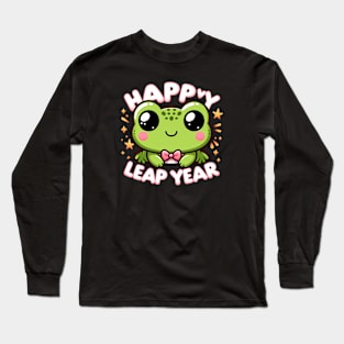 Happy Leap Year - Cute Frog Long Sleeve T-Shirt